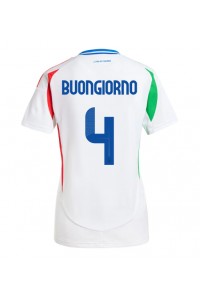 Italië Alessandro Buongiorno #4 Voetbaltruitje Uit tenue Dames EK 2024 Korte Mouw